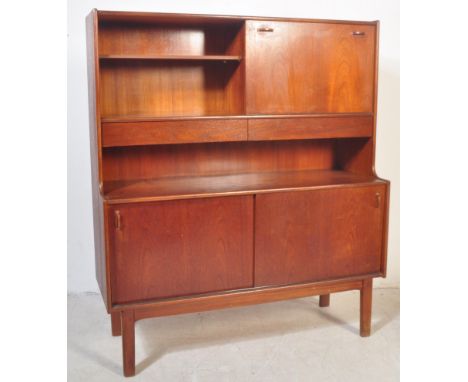 Nathan Furniture - A retro vintage mid 20th century circa 1960s teak wood Nathan highboard sideboard having an allocated shel
