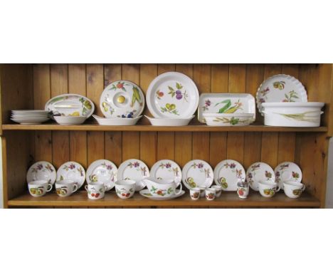 2 shelves of Royal Worcester - Evesham pattern