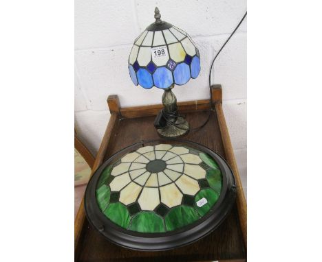 Tiffany style table lamp & centre light