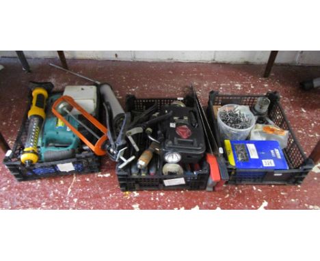 3 boxes of assorted tools etc