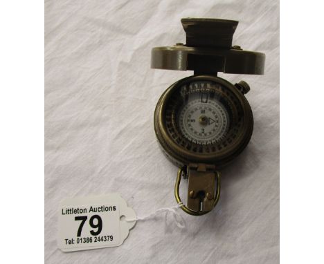 Military style brass compass