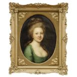Tischbein, Friedrich - Umkreis des: Ovales Bildnis einer Dame