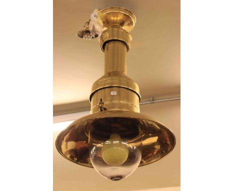 Two gilt metal light fittings and two leather satchels