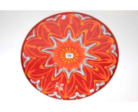 Poole pottery Geometric design wall charger, 41.5cm diameter