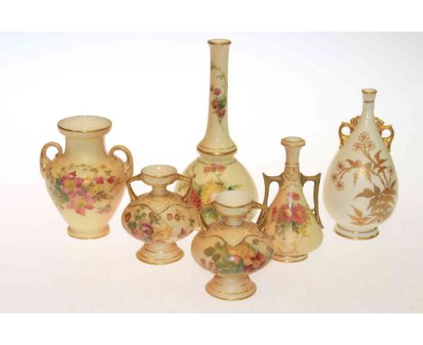 Six various Royal Worcester vases