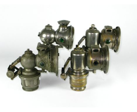 *A Lucas '260N' acetylene gas lamp dated 1920,  and a pre-WWI Acetyphote acetylene gas lamp in need of refurbishment, togethe