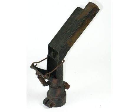 *A Two Note Steam Horn by Faichley & Co.,  brass construction with a spring flap and a 2 ins (5 cm) pipe aperture, 12 ins (31
