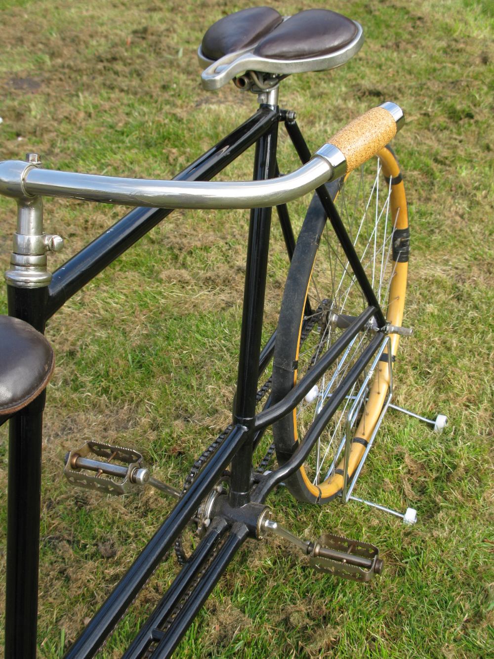*A circa 1898 Columbia RearSteering Tandem. A 'Model 48' ladyfront