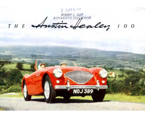 The Austin Healey 100. A 12 pp. brochure dating circa 1956,  a Canadian and American version of the UK publication, describin