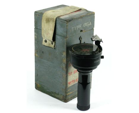 *Compass. A War Department issued, type 06,  a hand-held compass, with its site glass, battery tube and grey painted carrying