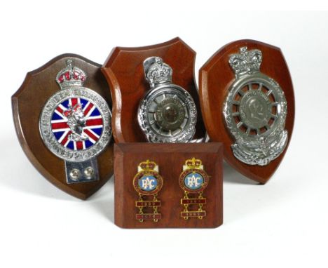 *RAC. A rare 1953 Coronation enamel badge with a King's Crown and the profile of QEII wearing the Queen's Crown centre,  also