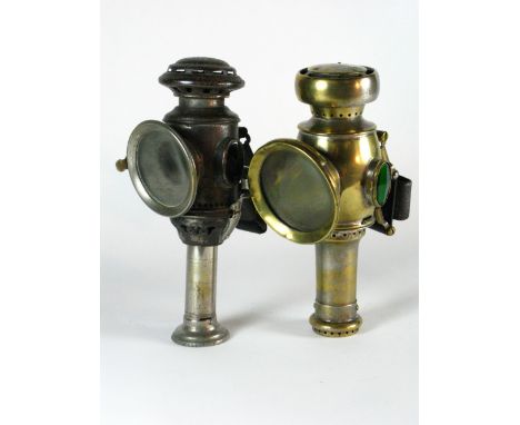 *Two Candle-Powered Bicycle Lamps, one being a third pattern Lucas example of circa 1905,  the other a Powell and Hanmer 'Aer