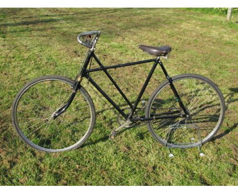 *A circa 1923 Centaur Cross-Frame 'Model 11', gentleman's roadster,  with a 23-inch black enamel frame and nickel-plated part