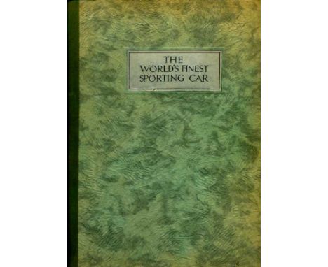 Bentley Speed Six. A rare large format, hardbound 'The Silent Speed Six' catalogue No 33, dated October 1929,  possibly the f