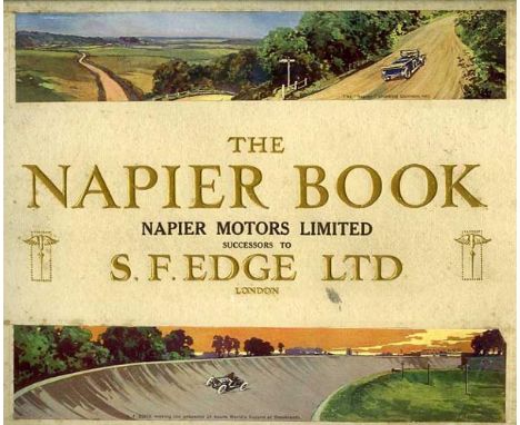 The Napier Book. A prestigious landscape-style, 36 pp., cord-tied brochure circa 1912, promoting the 15hp, 30hp, 38.4hp, 59.9