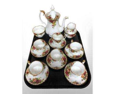A Royal Albert Old Country Roses fifteen piece tea service, plus a further sugar bowl. (16)
