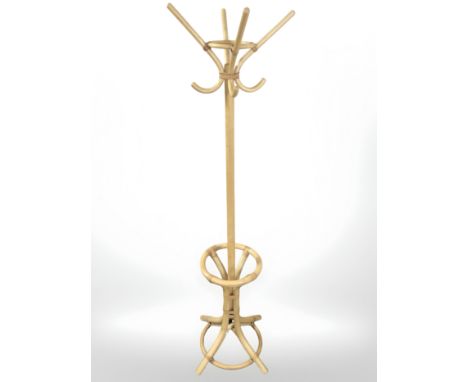 A bentwood hat and coat stand, height 180 cm.