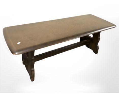 An Ercol stained elm rectangular coffee table, length 120 cm 