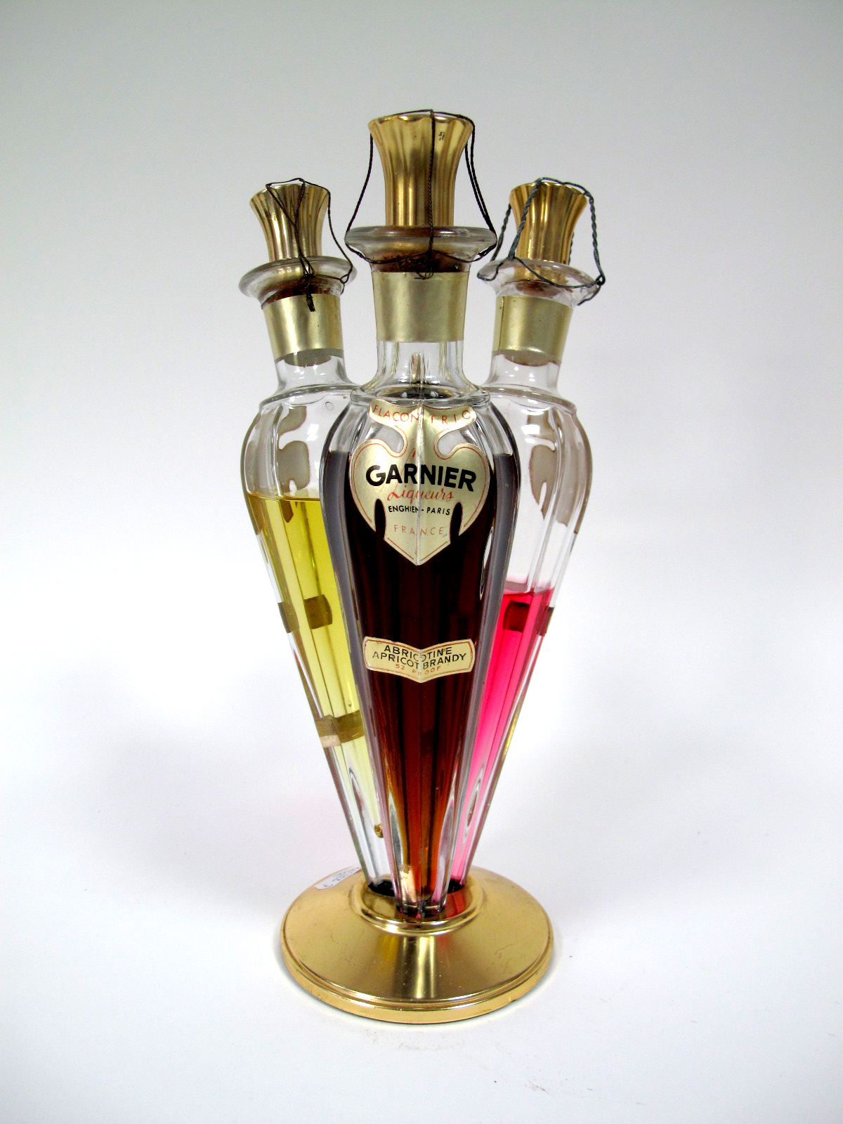 SPIRITS Garnier Liqueurs Paris Flacon Trio, decanter containing