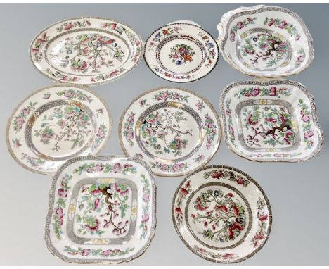 Eight pieces of Spode and Aynsley Indian Tree china.