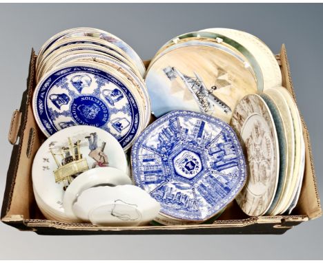 A collection of ceramic collectors plates including Coalport, Ringtons and Wedgwood examples.