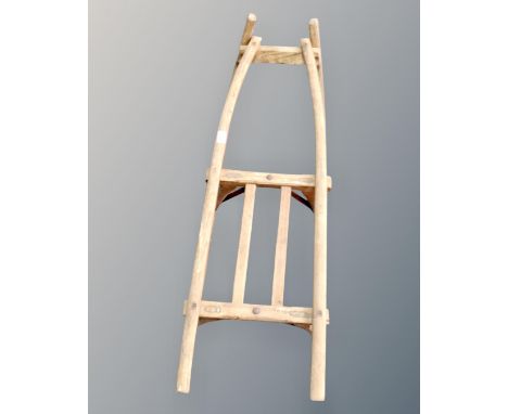 A vintage wooden sledge 