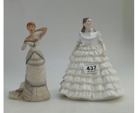 Coalport Ladies of Fashion lady figure Melanie together with Matt similar item, Grand Parade (2)