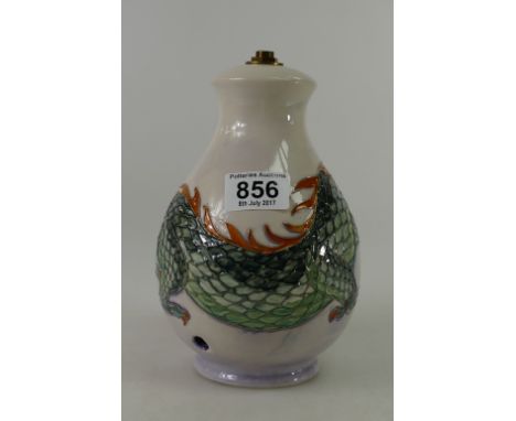 Moorcroft Dragon Lamp by Trevor Critchlow, 1989, 20cm high