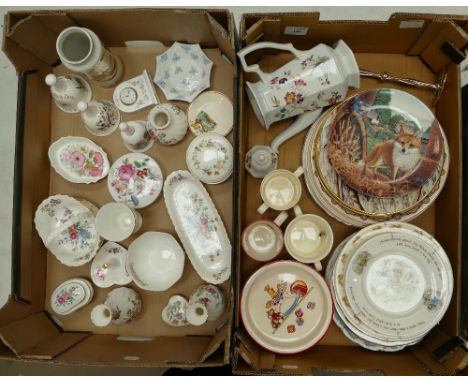 A mixed collection of items to include Wedgwood trinket trays, decorative Mother's Day bells, vases, Brambley Hedge and Bunny