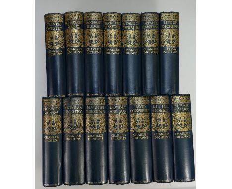 14 Vols Charles Dickens 14cm x 20.5cm very light foxing. 8vo
