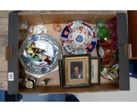 A collection of pottery including various character and toby jugs, Mow Cop Methodist plate, Gladstone commemorative plate, Ja