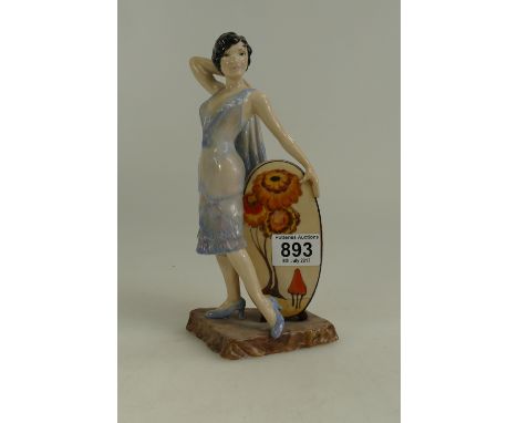 Carltonware/Kevin Francis Art Deco style figure of Clarice Cliff, signed Artists proof by John Michael