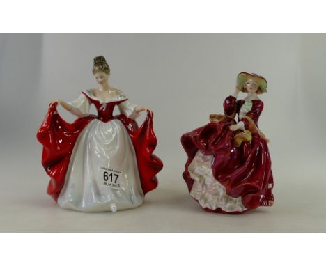 Royal Doulton Lady figures Sara HN2265 and Top o the Hill HN1834 (2)