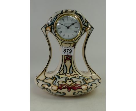 Black Ryden Art Nouveau inspired large clock in Timeflight design by Kerry Goodwin, Ltd Edt, 24cm high