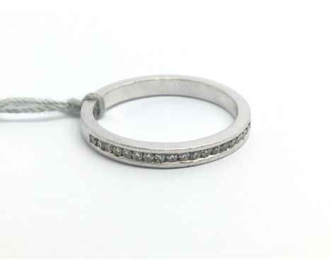 An 18ct white gold and diamond half eternity ring, wight approx 2.7g ring size approx K