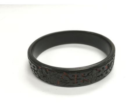 A carved Chinese bangle - NO RESERVE