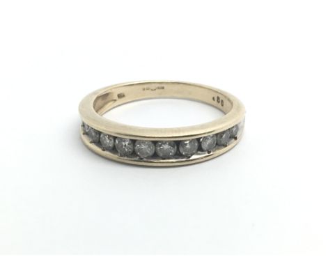 A 9ct yellow gold and diamond half eternity ring, approx 0.5ct, weight approx 2.6g, ring size approx M/N