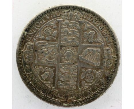 1849 silver Florin of Queen Victoria, Gothic head. P&amp;P Group 0 (£5+VAT for the first lot and £1+VAT for subsequent lots) 