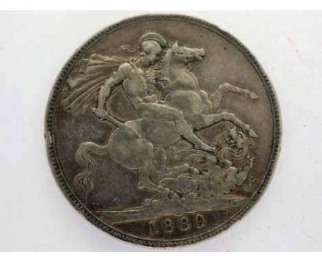 1889 silver crown. P&amp;P Group 0 (£5+VAT for the first lot and £1+VAT for subsequent lots) 