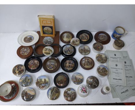 A large collection of Pratt ware and other pot lids to include, Church of the Holy Trinity, Rifle contest Wimbledon 1868, Ste
