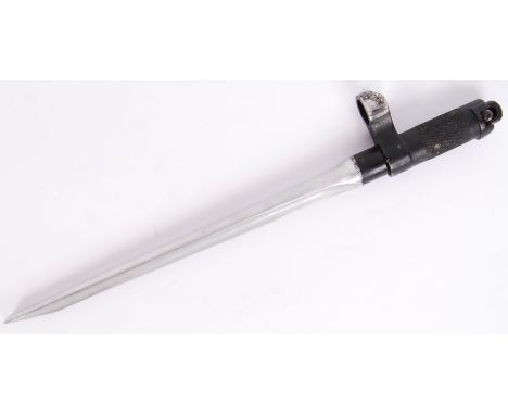 An original 1960's scarce Chinese SKS Paratrooper Cruciform Pigsticker Bayonet. Without scabbard. Measures approx 27cm long. 