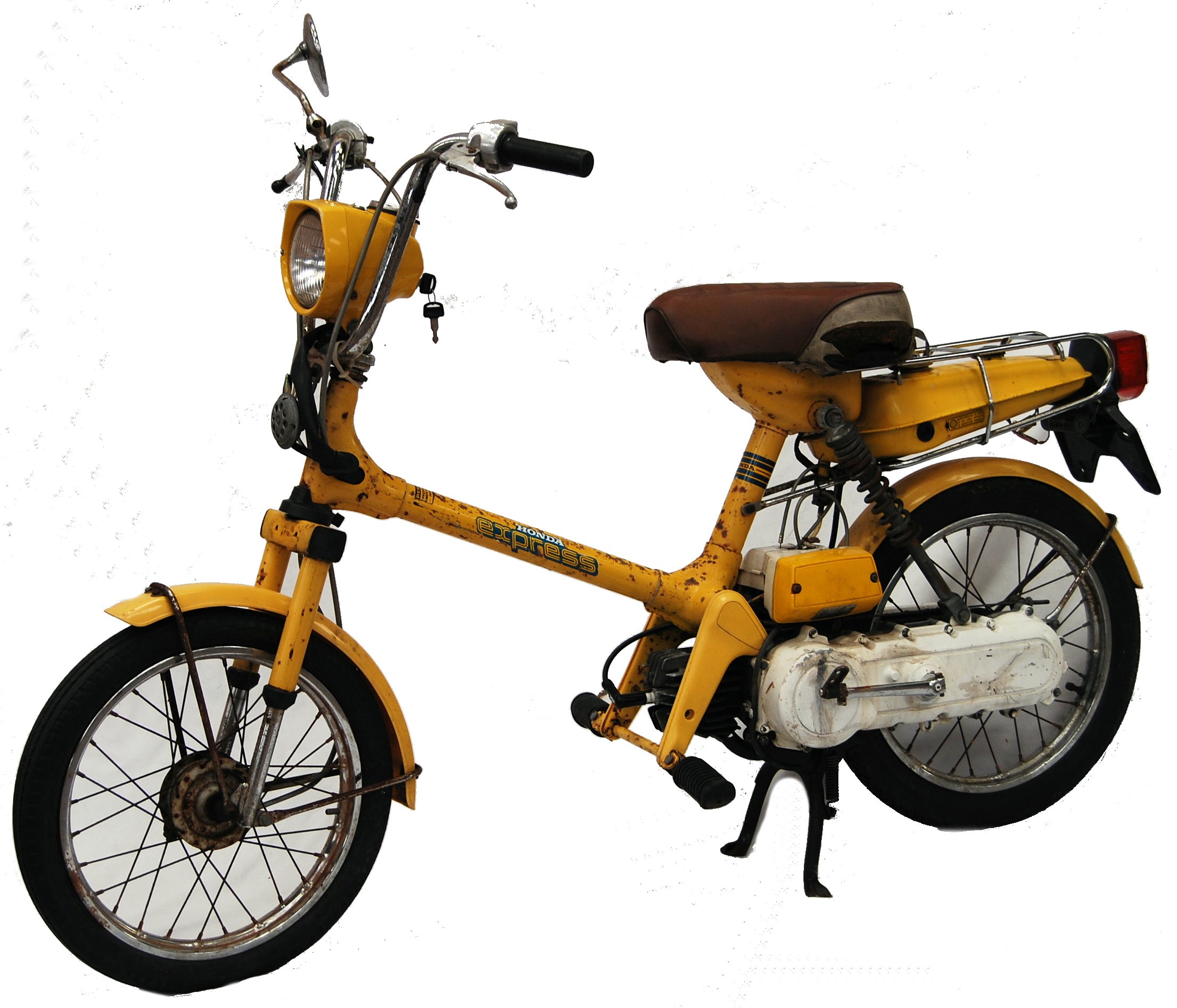 An Original 1970's Yellow Honda Express 49cc Motorcycle / Moped. Fully ...