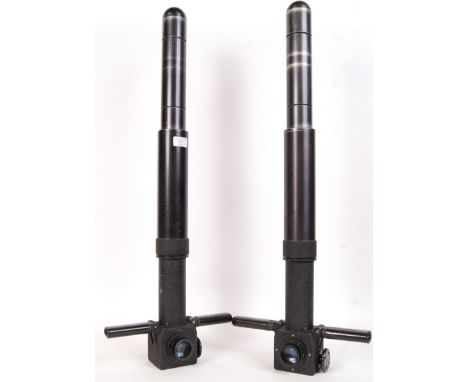 A pair of rare post war believed Vickers VC10 aircraft / aeroplane Smiths periscopes. Twin folding handles to each, and maker