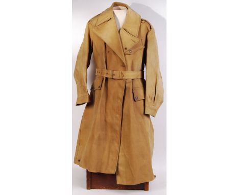 A good vintage WWII Second World War era military motor cyclist dispatch riders coat. Retains the original label to inside ' 