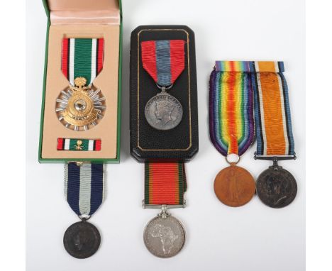 WW1 British Medal Pair Royal Artillery, consisting of British War and Victory medals awarded to “720434 DVR W ODDIE RA”, comp