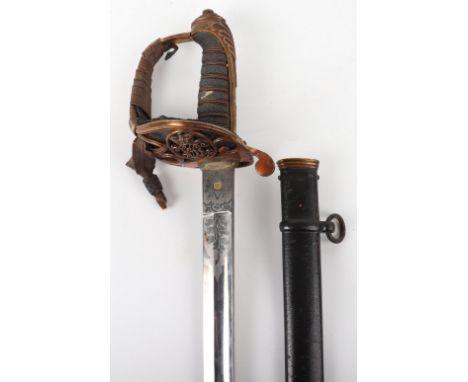 Victorian 1st Surrey Rifle Volunteers 1854 Pattern Infantry Officers Sword, fine untouched example with regulation pattern gi