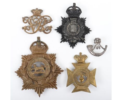 Victorian Border Rifle Volunteers Other Ranks Helmet Plate, being a brass Victorian crowned Maltese cross with central circle