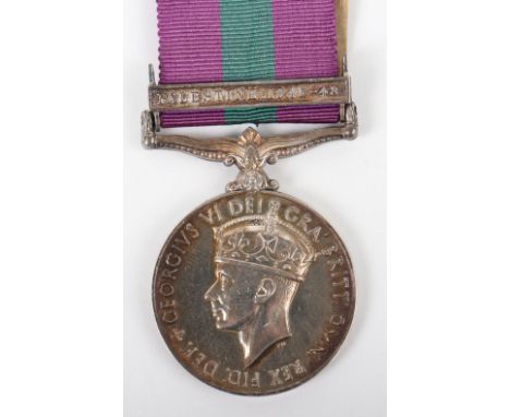 George VI General Service Medal 1918-62 Indian Army, fine single clasp example for Palestine 1945-48, awarded to “13897 HAV B