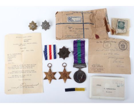 Royal Army Service Corps WW2 &amp; South East Asia Medal Group of Three, consisting of un-named 1939-45 star, France &amp; Ge