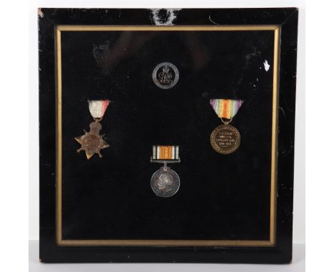 WW1 Stockbrokers Battalion 10th Royal Fusiliers 1914-15 Star Trio and Silver Wound Badge Group, medals were awarded to “STK-8